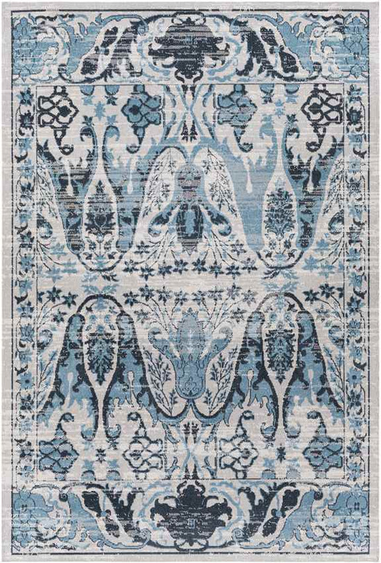 West Lebanon Traditional Washable Rug, Navy