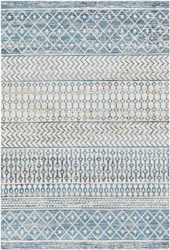 West Terre Haute Global Washable Rug, Pale Blue