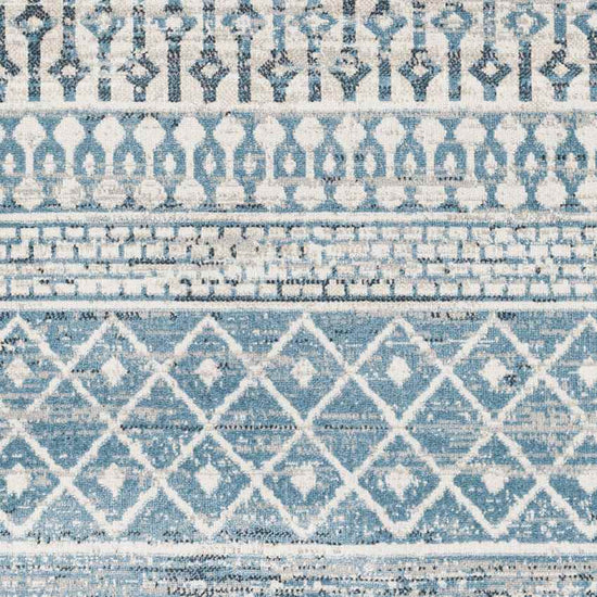 West Terre Haute Global Washable Rug, Pale Blue