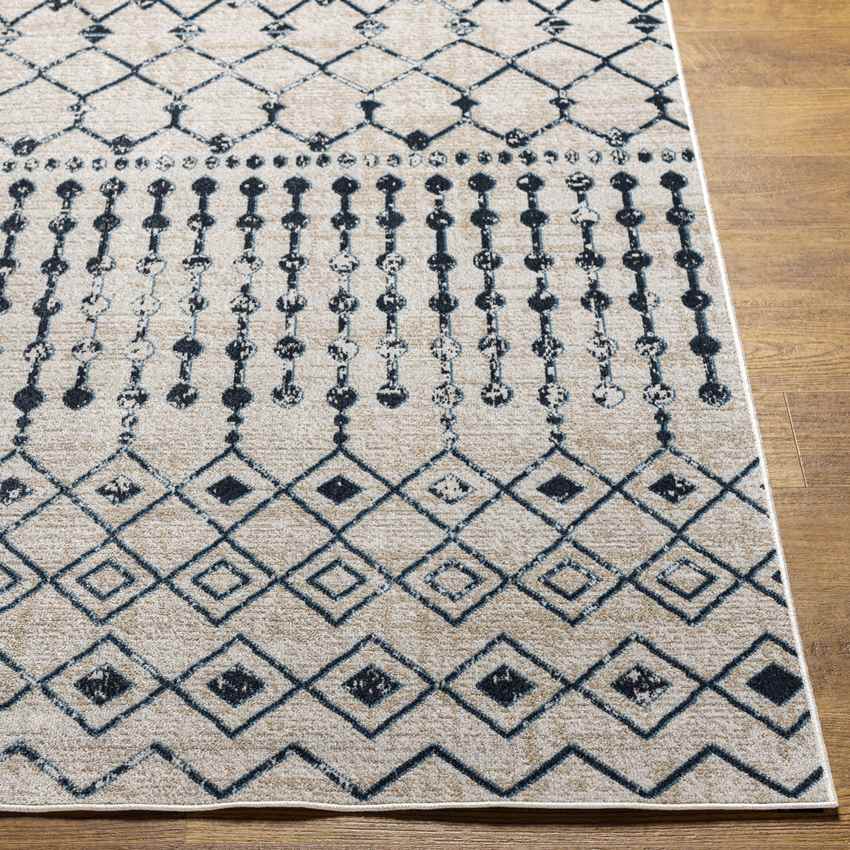 Mary Global Washable Rug, Ink Blue