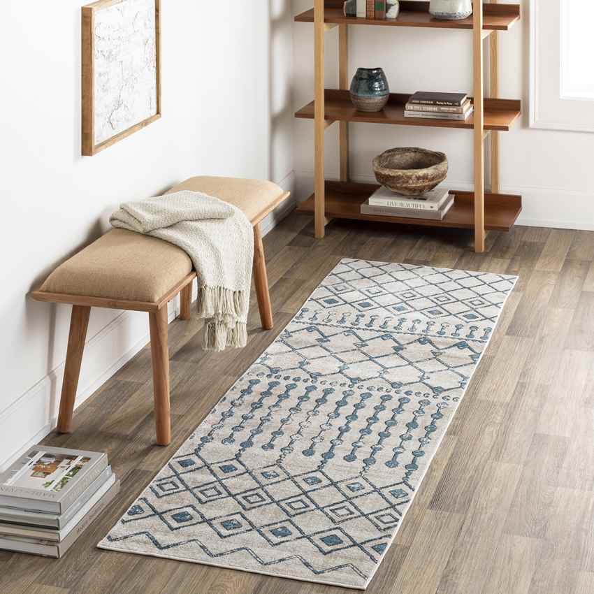 Mary Global Washable Rug, Light Gray