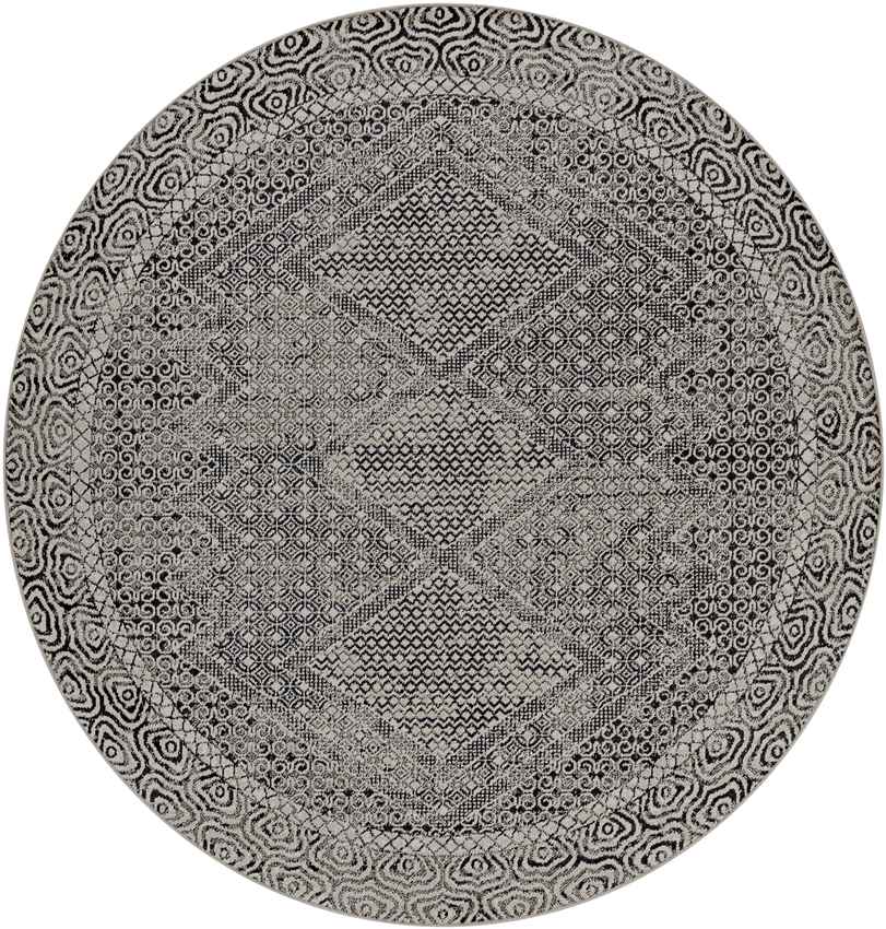 West Harrison Global Washable Rug, Black