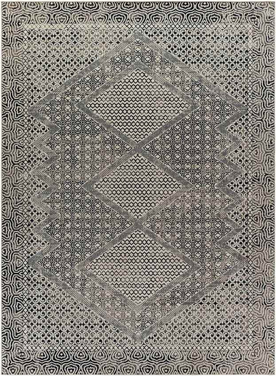 West Harrison Global Washable Rug, Black