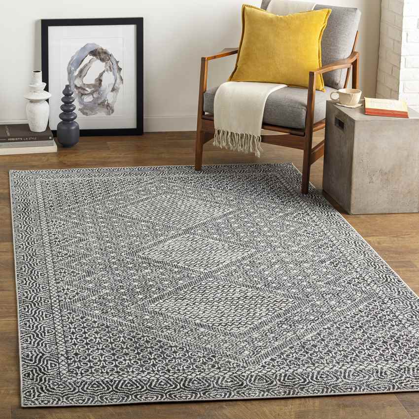 West Harrison Global Washable Rug, Gray