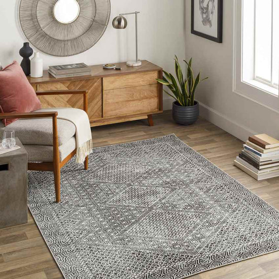 West Harrison Global Washable Rug, Gray