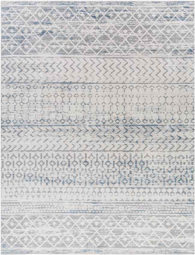 West Terre Haute Global Washable Rug, Medium Gray