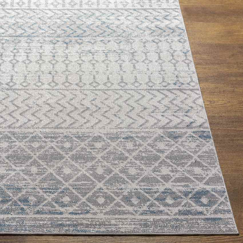 West Terre Haute Global Washable Rug, Medium Gray