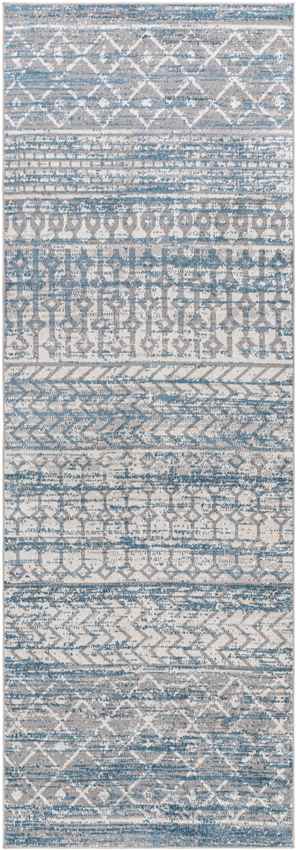 West Terre Haute Global Washable Rug, Blue