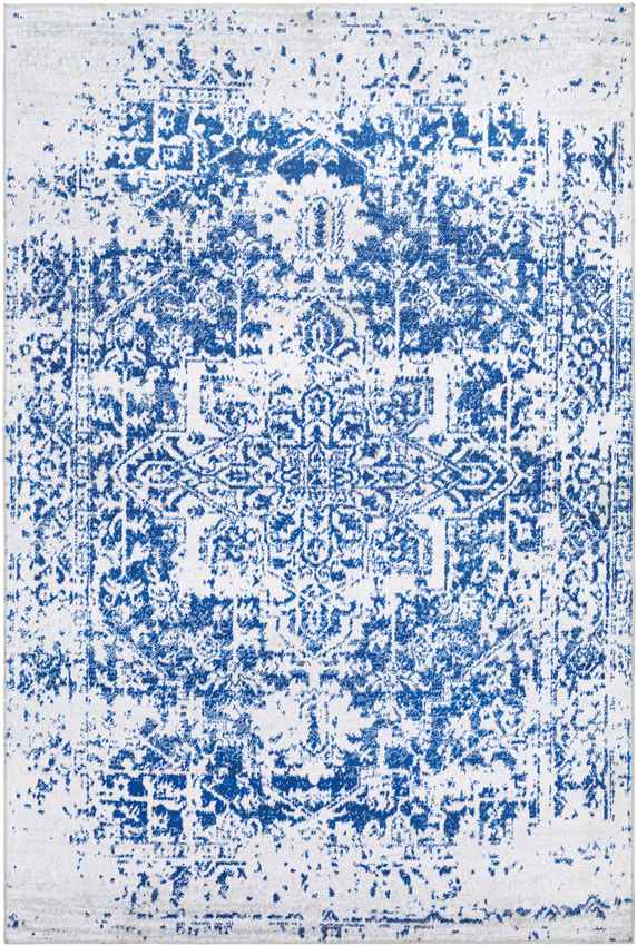 Straughn Traditional Washable Rug, Blue