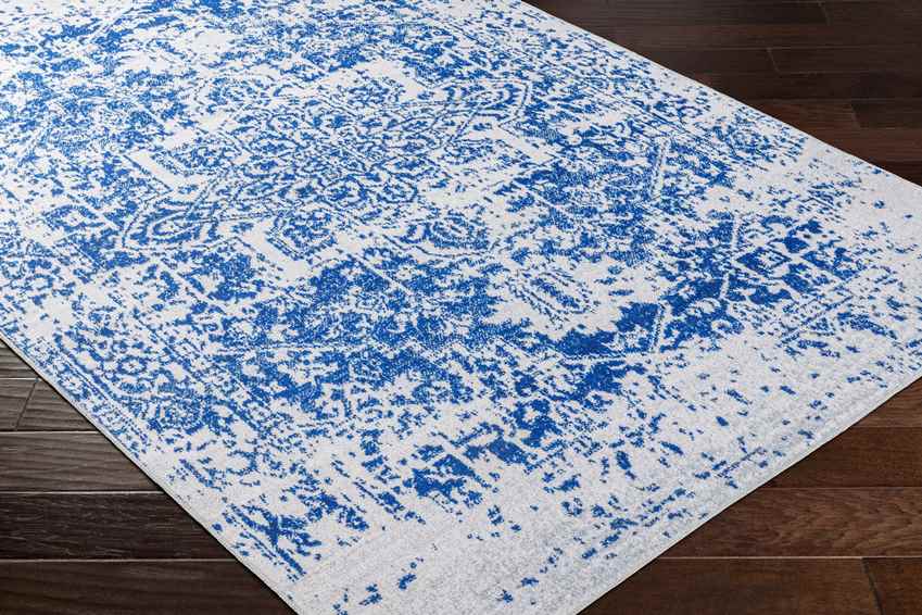 Straughn Traditional Washable Rug, Blue