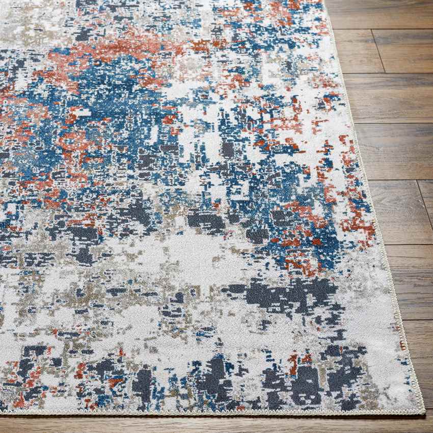 Sulphur Springs Modern Washable Rug, Pale Blue