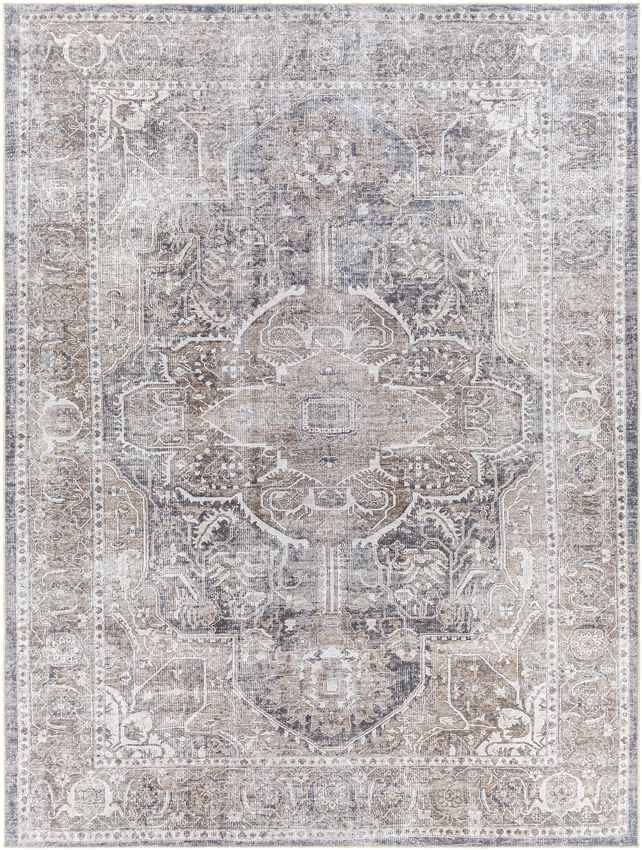 West Des Moines Traditional Washable Rug, Tan