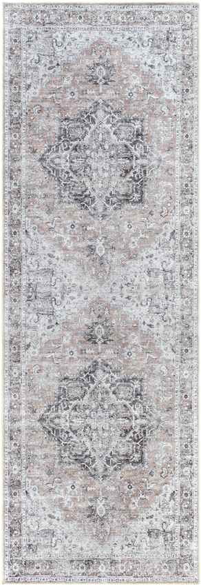 West Okoboji Traditional Washable Rug, Gray