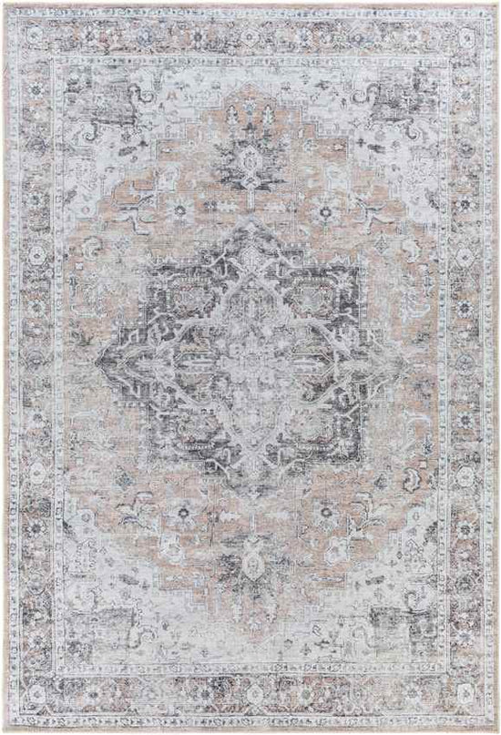 West Okoboji Traditional Washable Rug, Gray