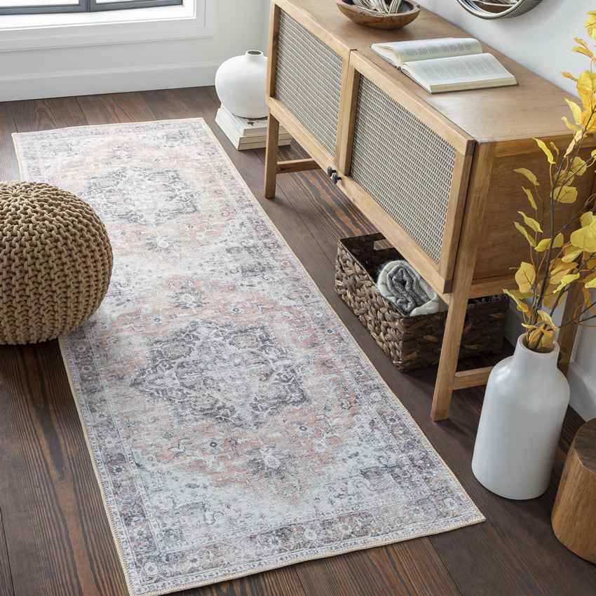 West Okoboji Traditional Washable Rug, Gray