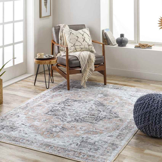 West Okoboji Traditional Washable Rug, Gray