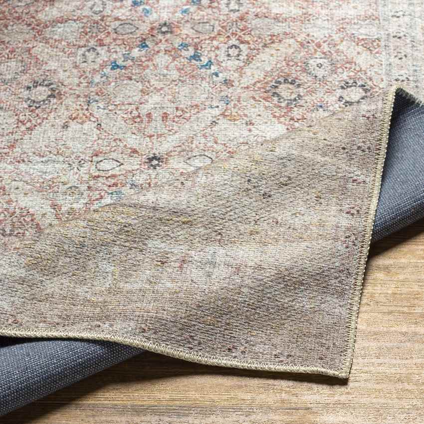 West Union Traditional Washable Rug, Rust