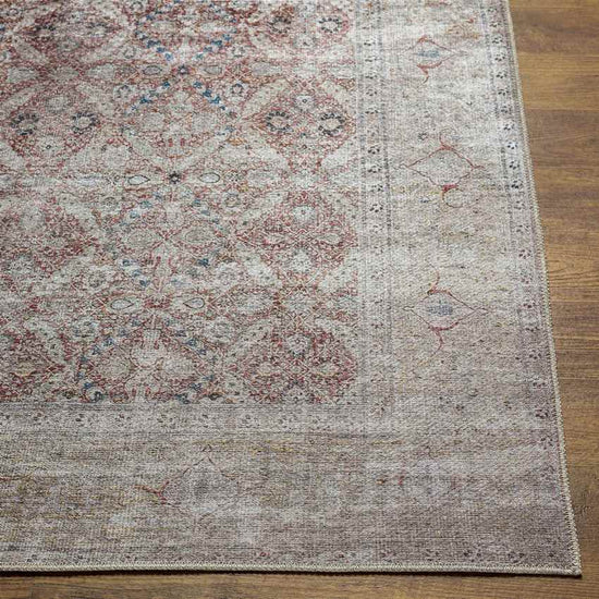 West Union Traditional Washable Rug, Rust