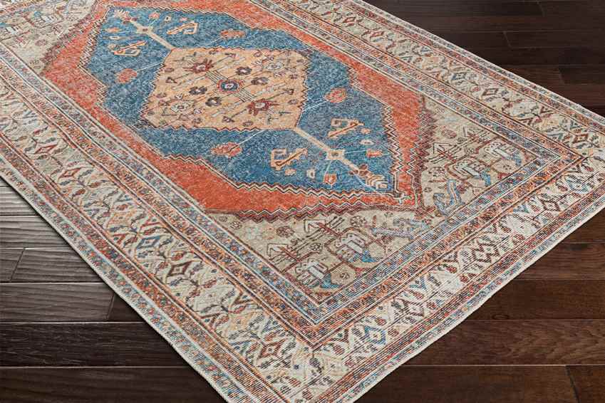 Westgate Traditional Washable Rug, Burnt Orange