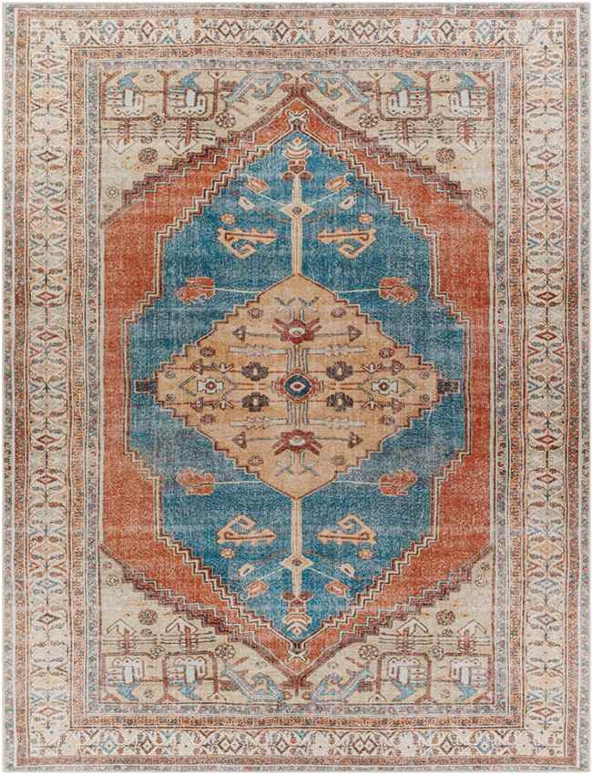 Westgate Traditional Washable Rug, Burnt Orange