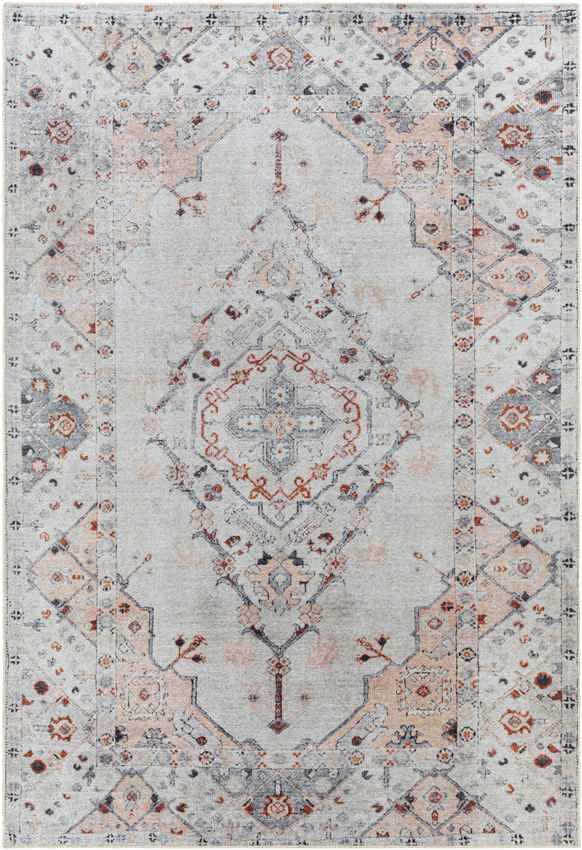 Westside Traditional Washable Rug, Light Gray