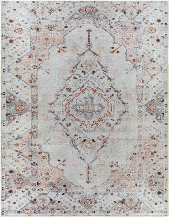 Westside Traditional Washable Rug, Light Gray