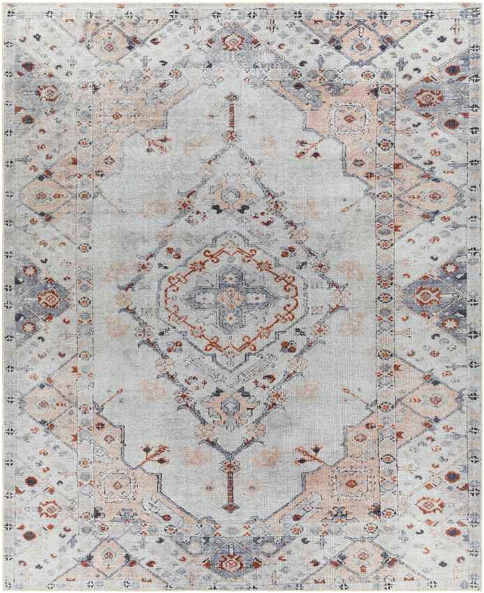 Westside Traditional Washable Rug, Light Gray