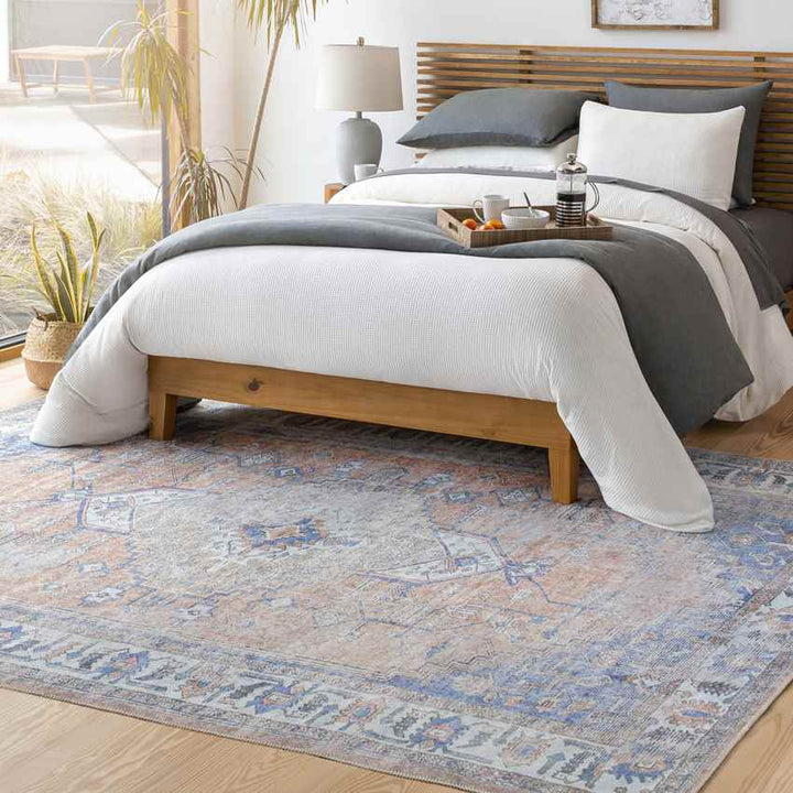 Westwood Traditional Washable Rug, Blue