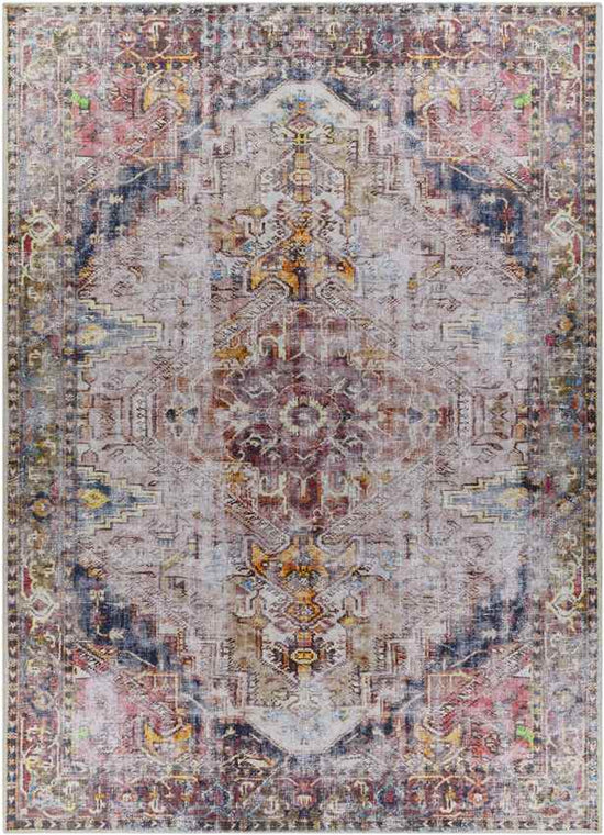 Whittemore Traditional Washable Rug, Pink