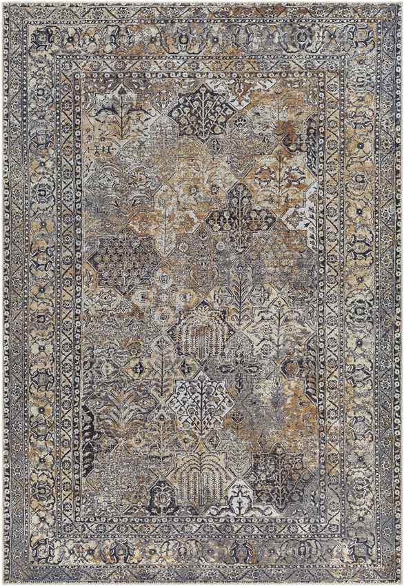 Willey Traditional Washable Rug, Charcoal