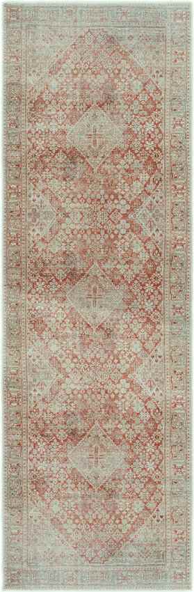 Mylikouri Traditional Washable Rug, Rust