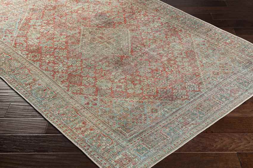 Mylikouri Traditional Washable Rug, Rust