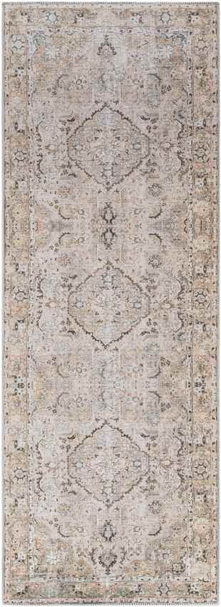 Goose Lake Traditional Washable Rug, Taupe