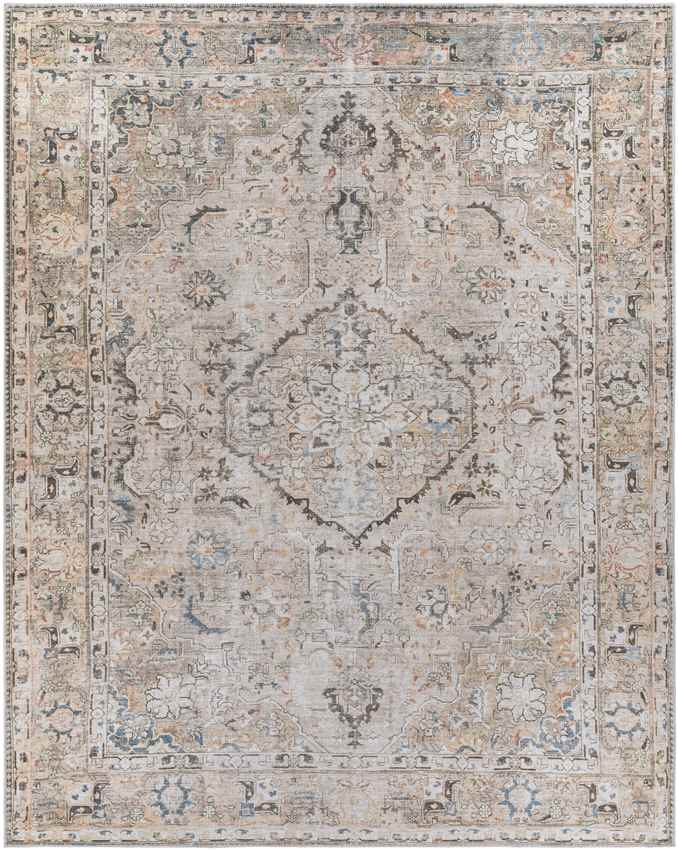 Goose Lake Traditional Washable Rug, Taupe