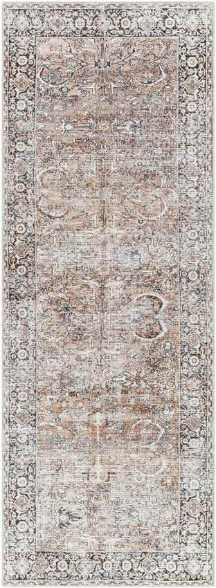 Marathovounos Traditional Washable Rug, Brown