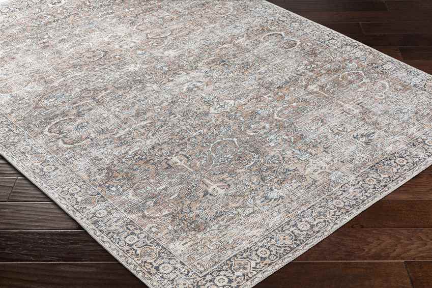 Marathovounos Traditional Washable Rug, Brown