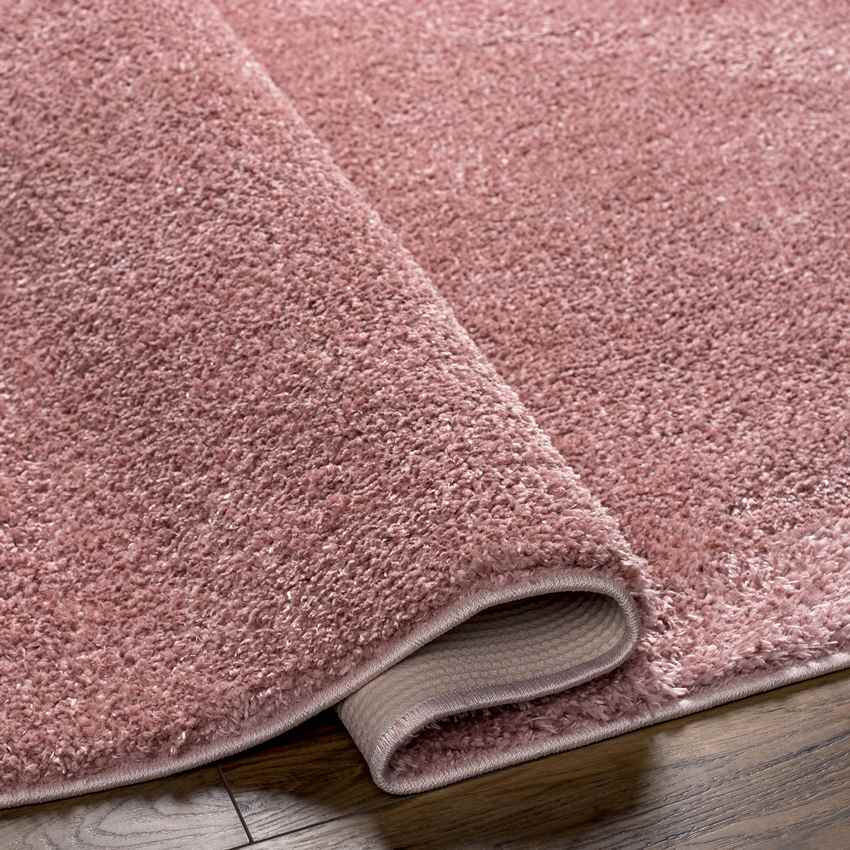 Richlawn Modern Washable Rug, Coral Pink