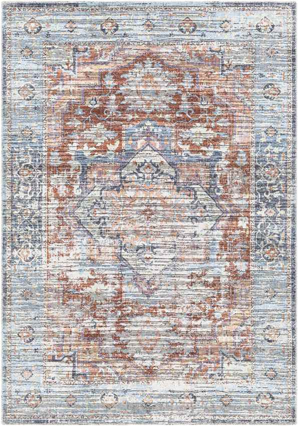 Varina Traditional Washable Rug, Teal