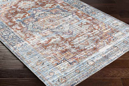 Varina Traditional Washable Rug, Teal