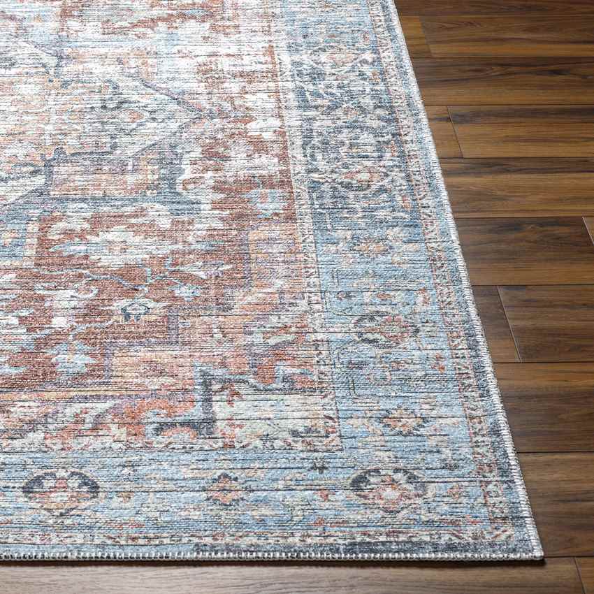 Varina Traditional Washable Rug, Teal