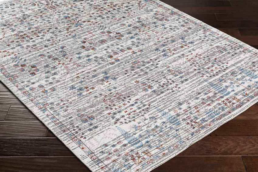 Wahpeton Traditional Washable Rug, Teal