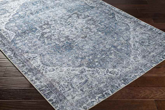 Waterville Traditional Washable Rug, Blue