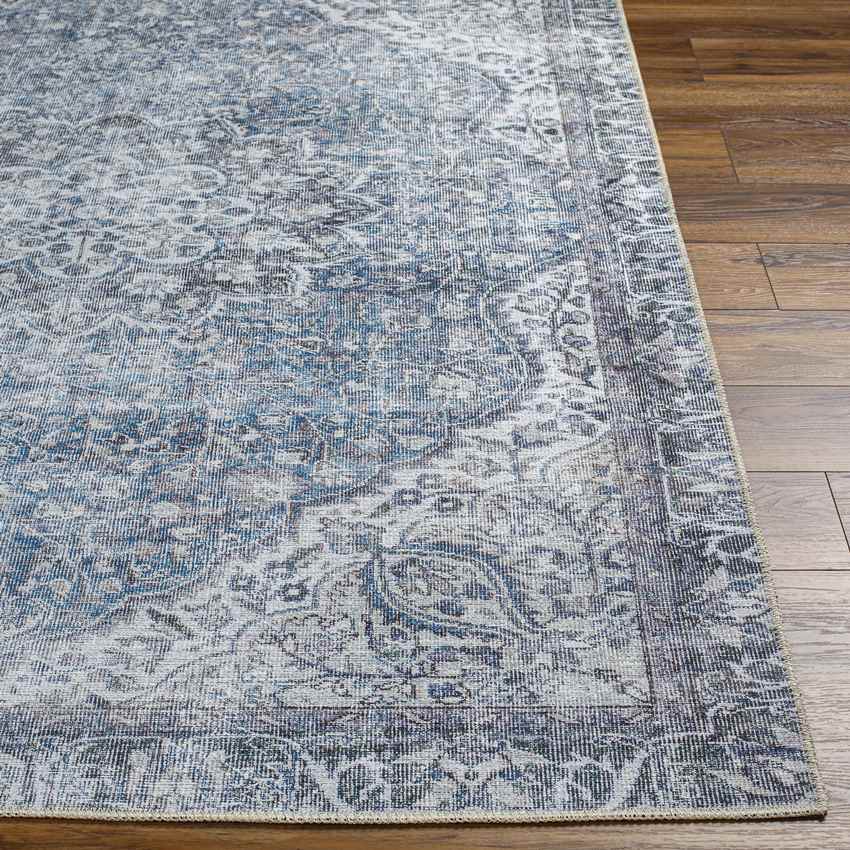 Waterville Traditional Washable Rug, Blue