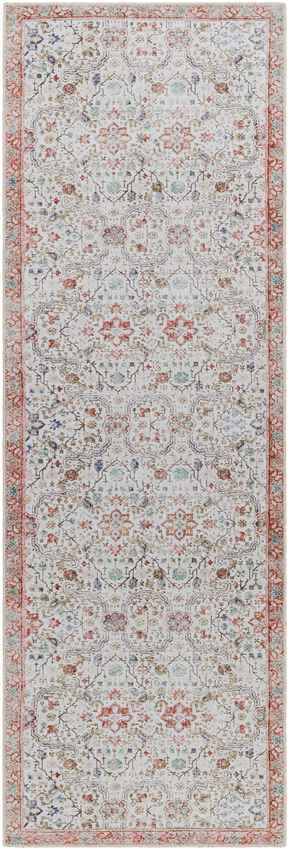 Waubonsie Traditional Washable Rug, Rust