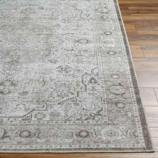 West Fork Traditional Washable Rug, Gray