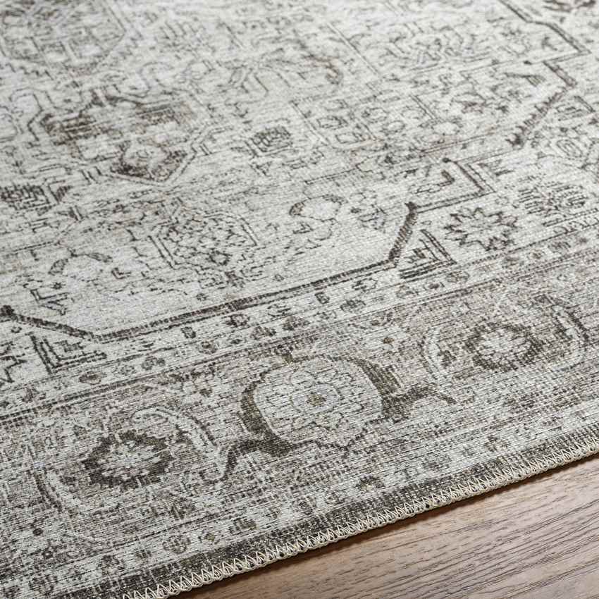 West Fork Traditional Washable Rug, Gray