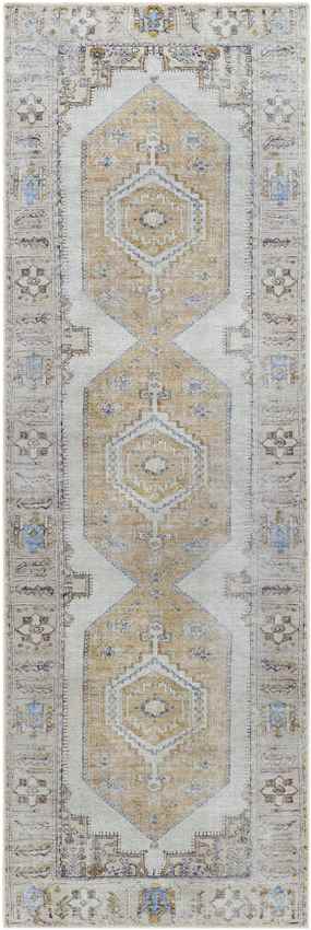 West Grove Traditional Washable Rug, Gray