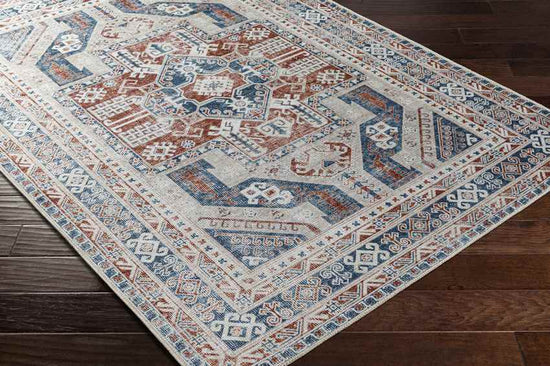 Willisburg Traditional Washable Rug, Navy