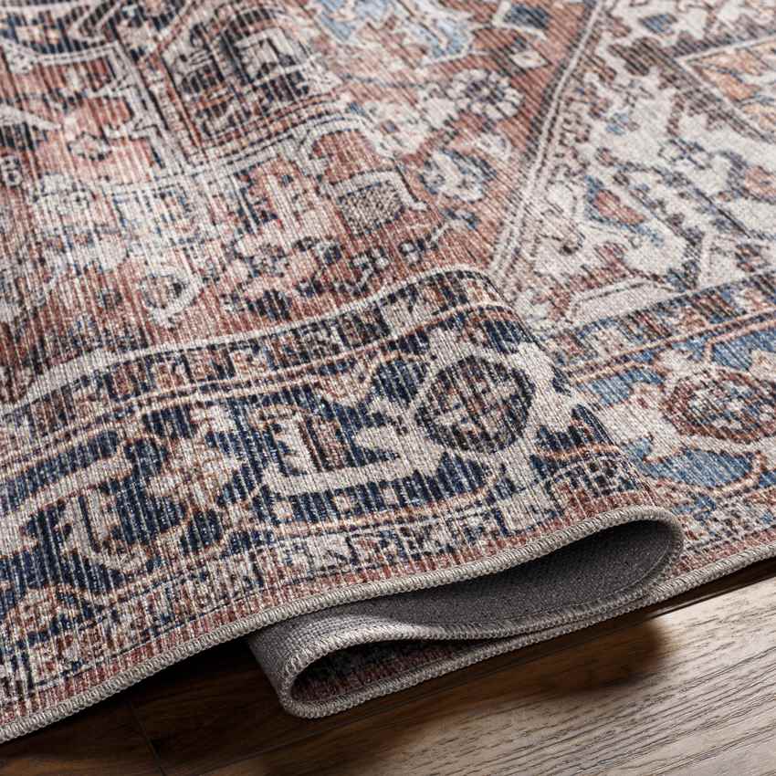 Liebenthal Traditional Washable Rug, Rust