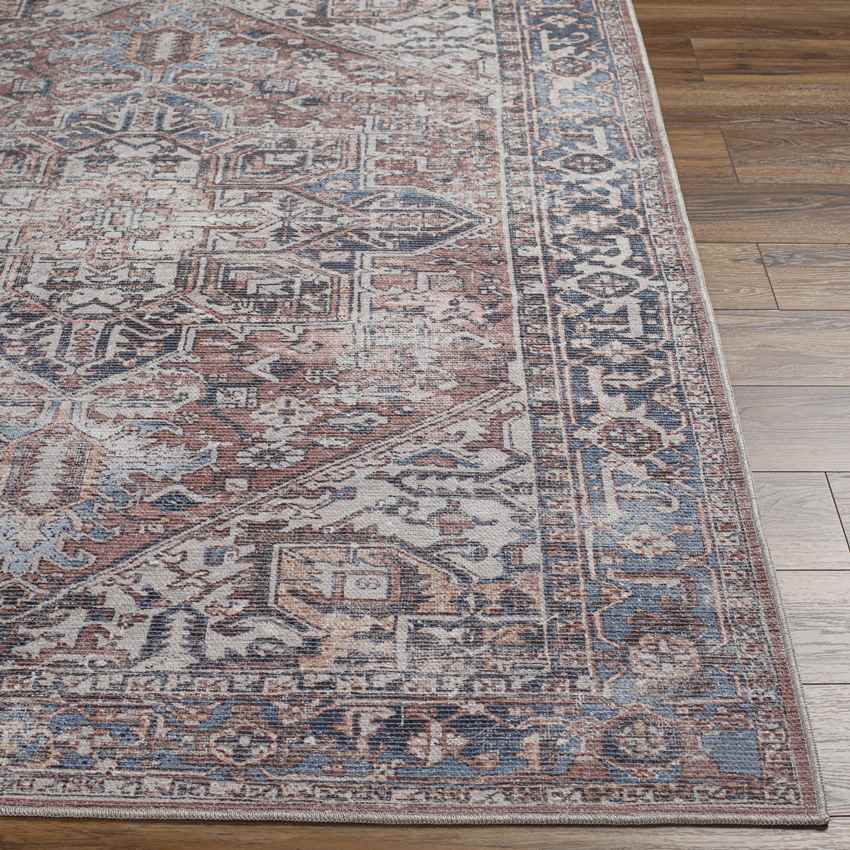 Liebenthal Traditional Washable Rug, Rust